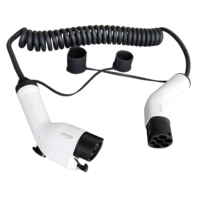 Spiral Coiled Design Type 2 To Type 1 EV Charging Cable